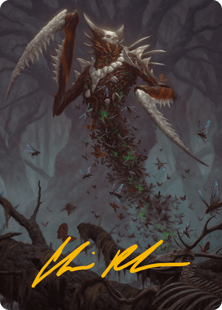 Grist, the Plague Swarm Art Card (Gold-Stamped Signature) [Modern Horizons 3 Art Series] | Yard's Games Ltd