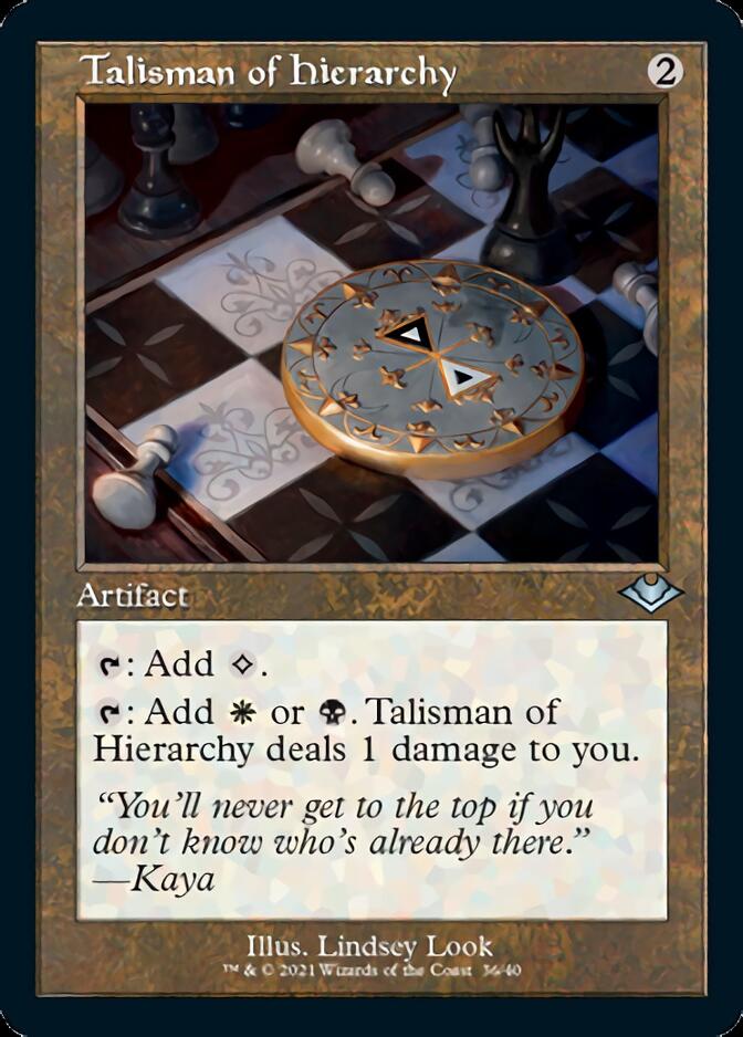 Talisman of Hierarchy (Retro Foil Etched) [Modern Horizons] | Yard's Games Ltd