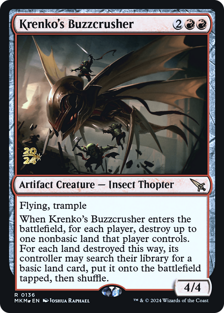 Krenko's Buzzcrusher [Murders at Karlov Manor Prerelease Promos] | Yard's Games Ltd