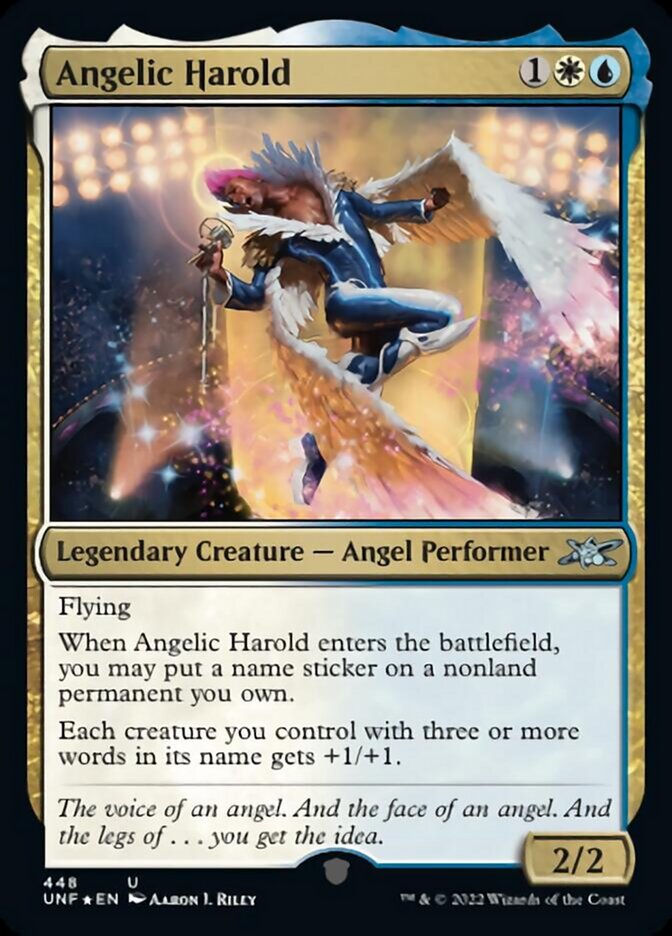 Angelic Harold (Galaxy Foil) [Unfinity] | Yard's Games Ltd