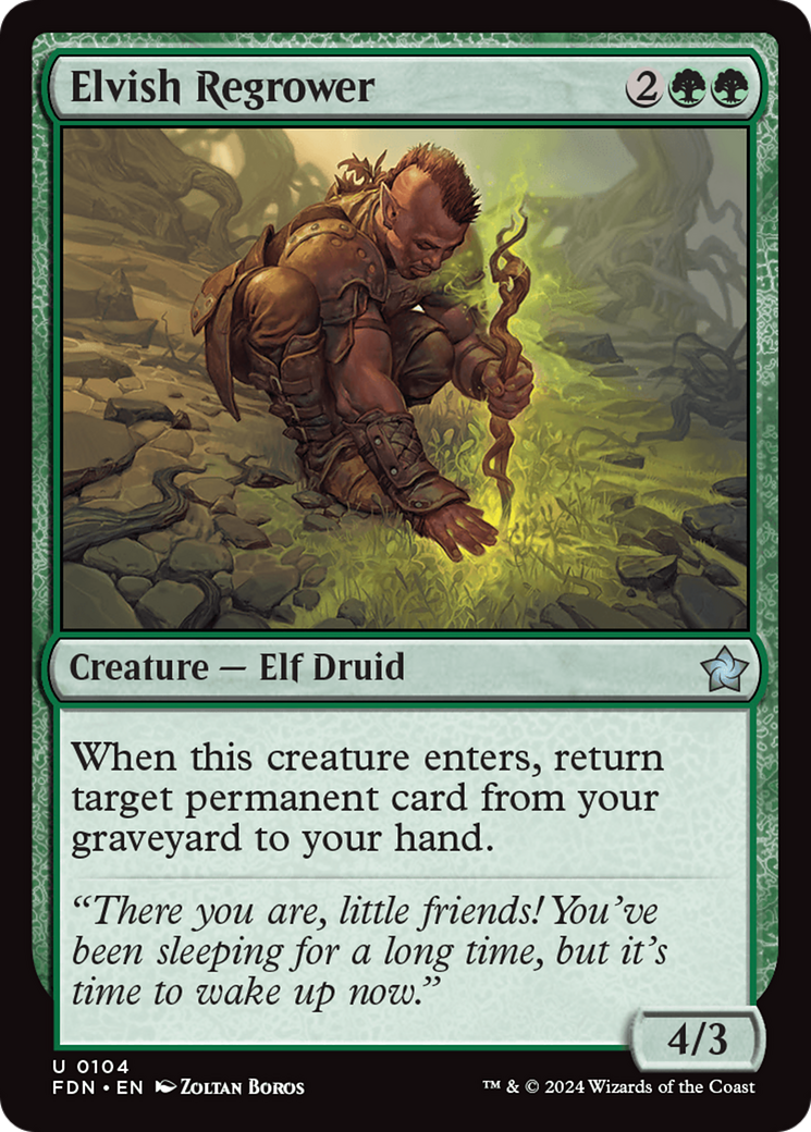 Elvish Regrower [Foundations] | Yard's Games Ltd