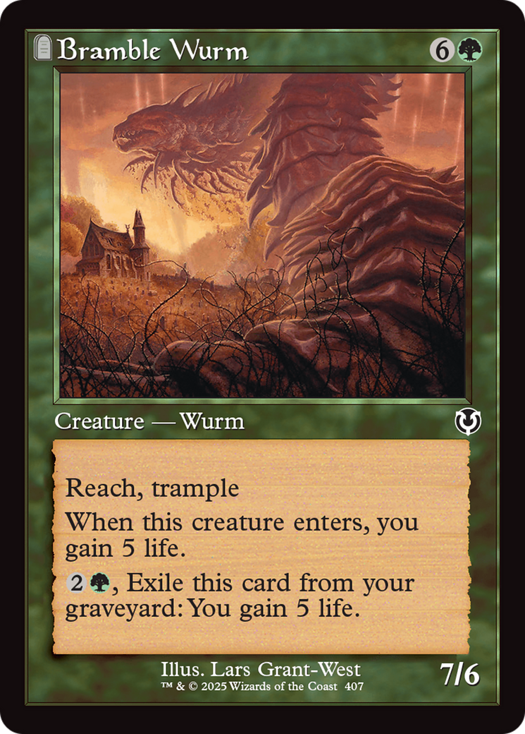 Bramble Wurm (Retro Frame) [Innistrad Remastered] | Yard's Games Ltd