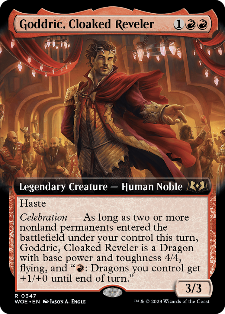 Goddric, Cloaked Reveler (Extended Art) [Wilds of Eldraine] | Yard's Games Ltd