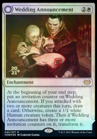 Wedding Announcement // Wedding Festivity [Innistrad: Crimson Vow Prerelease Promos] | Yard's Games Ltd