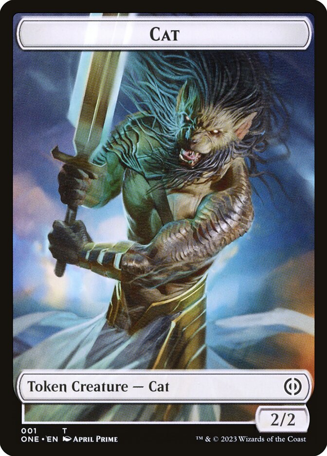 Phyrexian Goblin // Cat Double-Sided Token [Phyrexia: All Will Be One Tokens] | Yard's Games Ltd