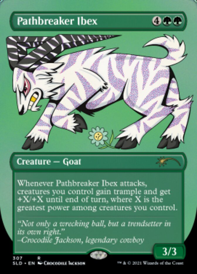 Pathbreaker Ibex (Borderless) (Foil Etched) [Secret Lair Drop Series] | Yard's Games Ltd