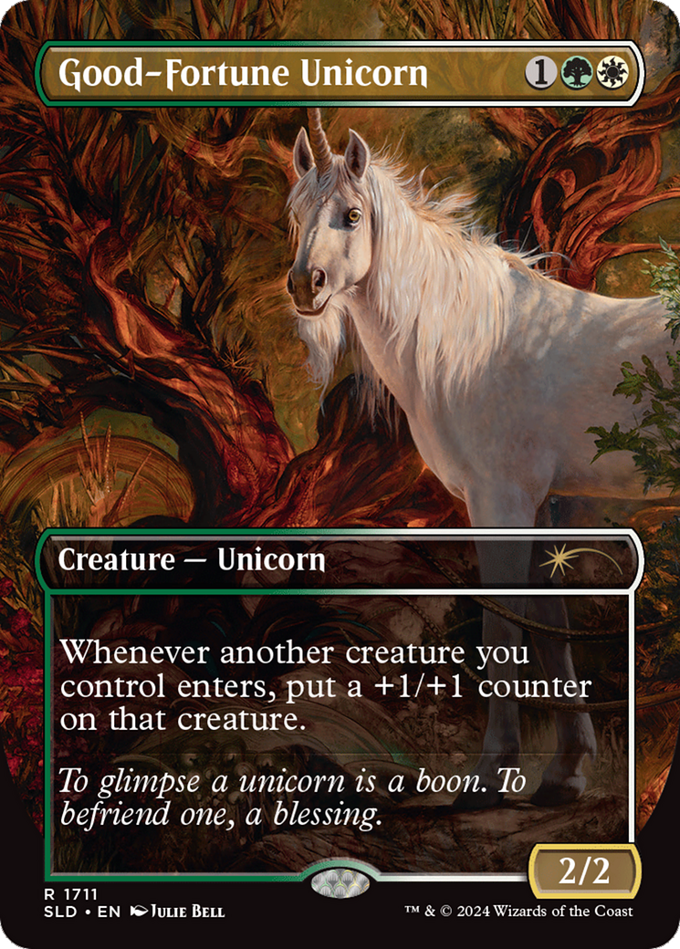 Good-Fortune Unicorn (Rainbow Foil) [Secret Lair Drop Series] | Yard's Games Ltd