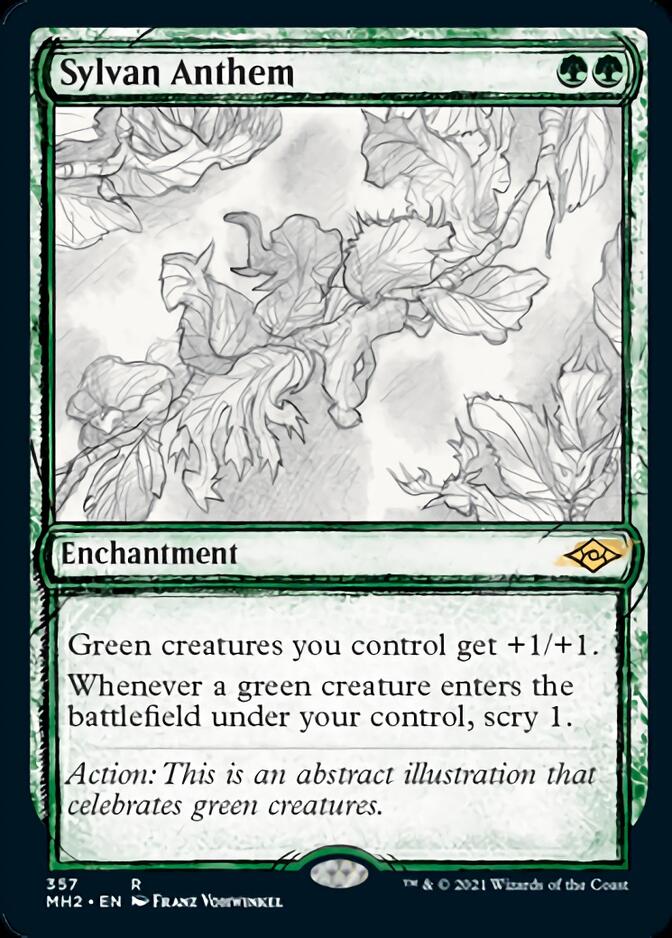 Sylvan Anthem (Sketch) [Modern Horizons 2] | Yard's Games Ltd