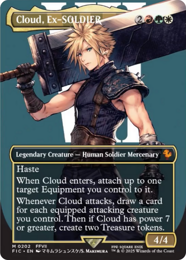 Cloud, Ex-SOLDIER (Borderless) [FINAL FANTASY Commander] | Yard's Games Ltd