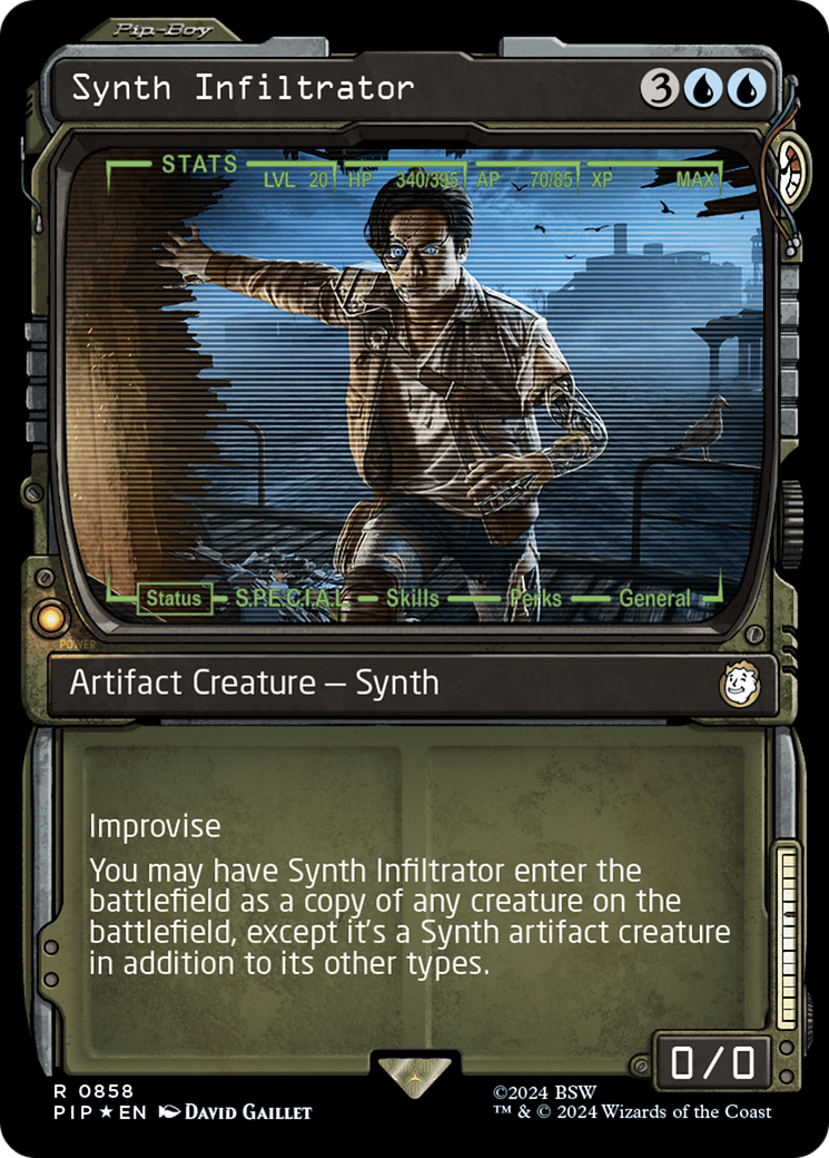 Synth Infiltrator (Showcase) (Surge Foil) [Fallout] | Yard's Games Ltd