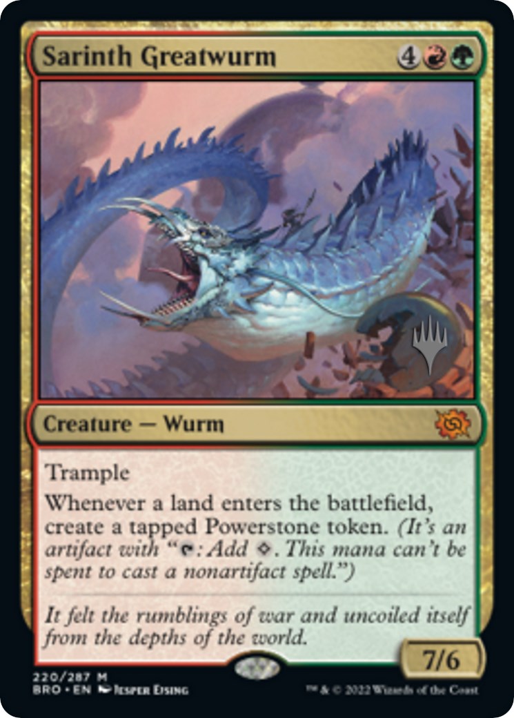 Sarinth Greatwurm (Promo Pack) [The Brothers' War Promos] | Yard's Games Ltd