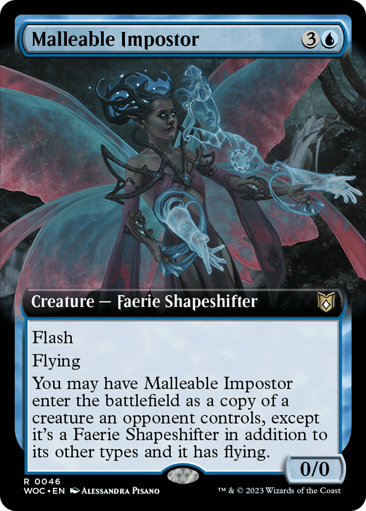 Malleable Impostor (Extended Art) [Wilds of Eldraine Commander] | Yard's Games Ltd