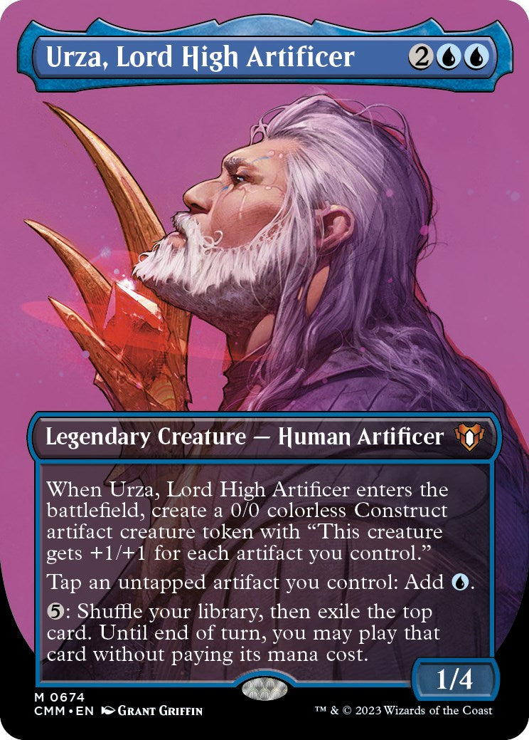 Urza, Lord High Artificer (Borderless Profile) [Commander Masters] | Yard's Games Ltd