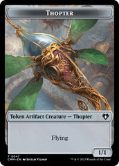 Thopter // Emblem - Daretti, Scrap Savant Double-Sided Token [Commander Masters Tokens] | Yard's Games Ltd