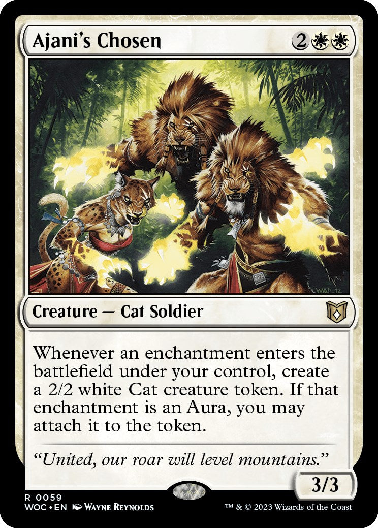 Ajani's Chosen [Wilds of Eldraine Commander] | Yard's Games Ltd