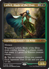 Lathril, Blade of the Elves (Foil Etched) [Media Promos] | Yard's Games Ltd