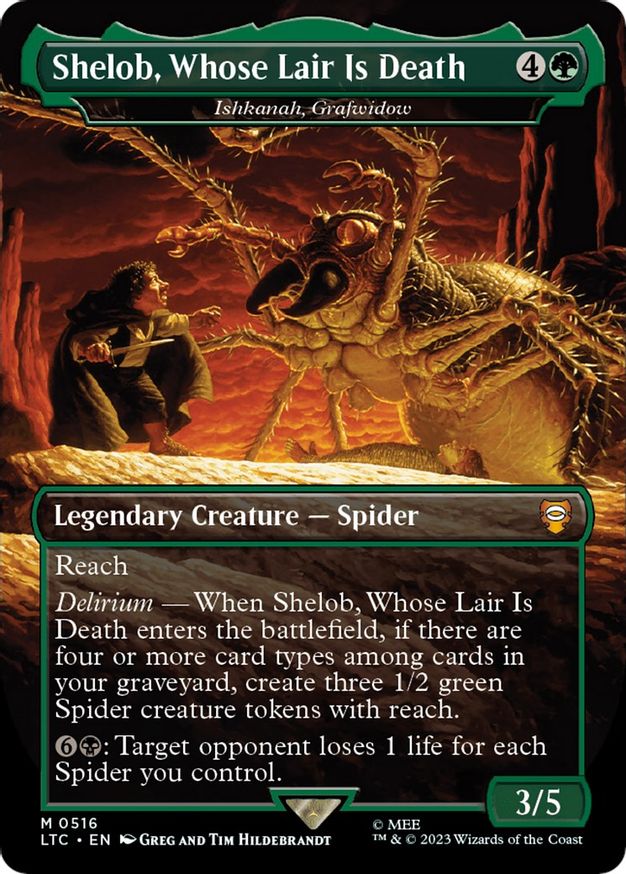 Shelob, Whose Lair Is Death - Ishkanah, Grafwidow (Borderless) [The Lord of the Rings: Tales of Middle-Earth Commander] | Yard's Games Ltd