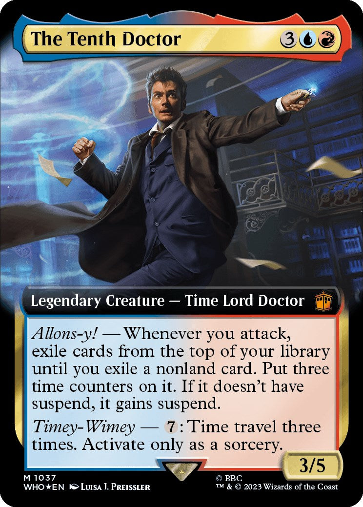 The Tenth Doctor (Extended Art) (Surge Foil) [Doctor Who] | Yard's Games Ltd