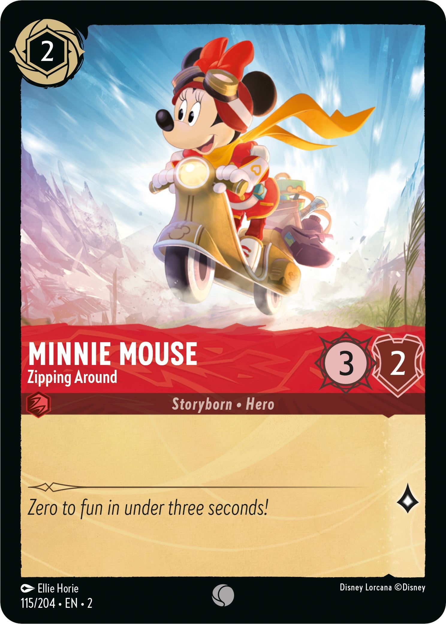 Minnie Mouse - Zipping Around (115/204) [Rise of the Floodborn] | Yard's Games Ltd