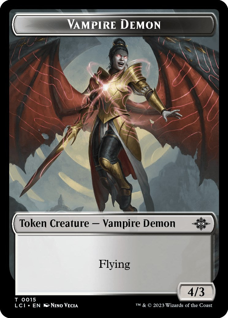 Vampire // Vampire Demon Double-Sided Token [The Lost Caverns of Ixalan Tokens] | Yard's Games Ltd