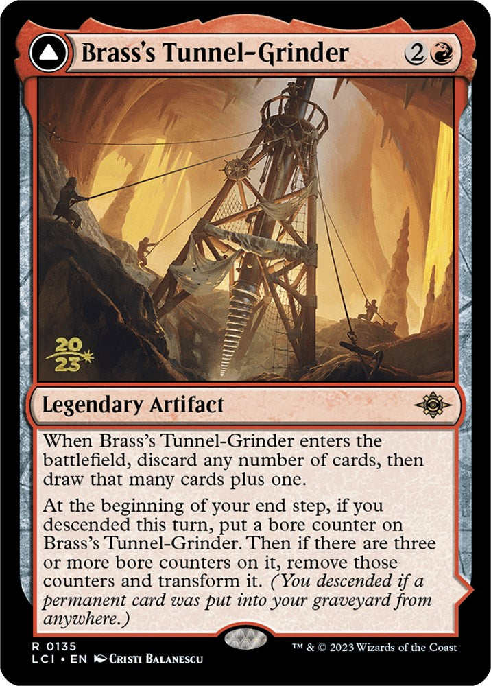 Brass's Tunnel-Grinder // Tecutlan, the Searing Rift [The Lost Caverns of Ixalan Prerelease Cards] | Yard's Games Ltd