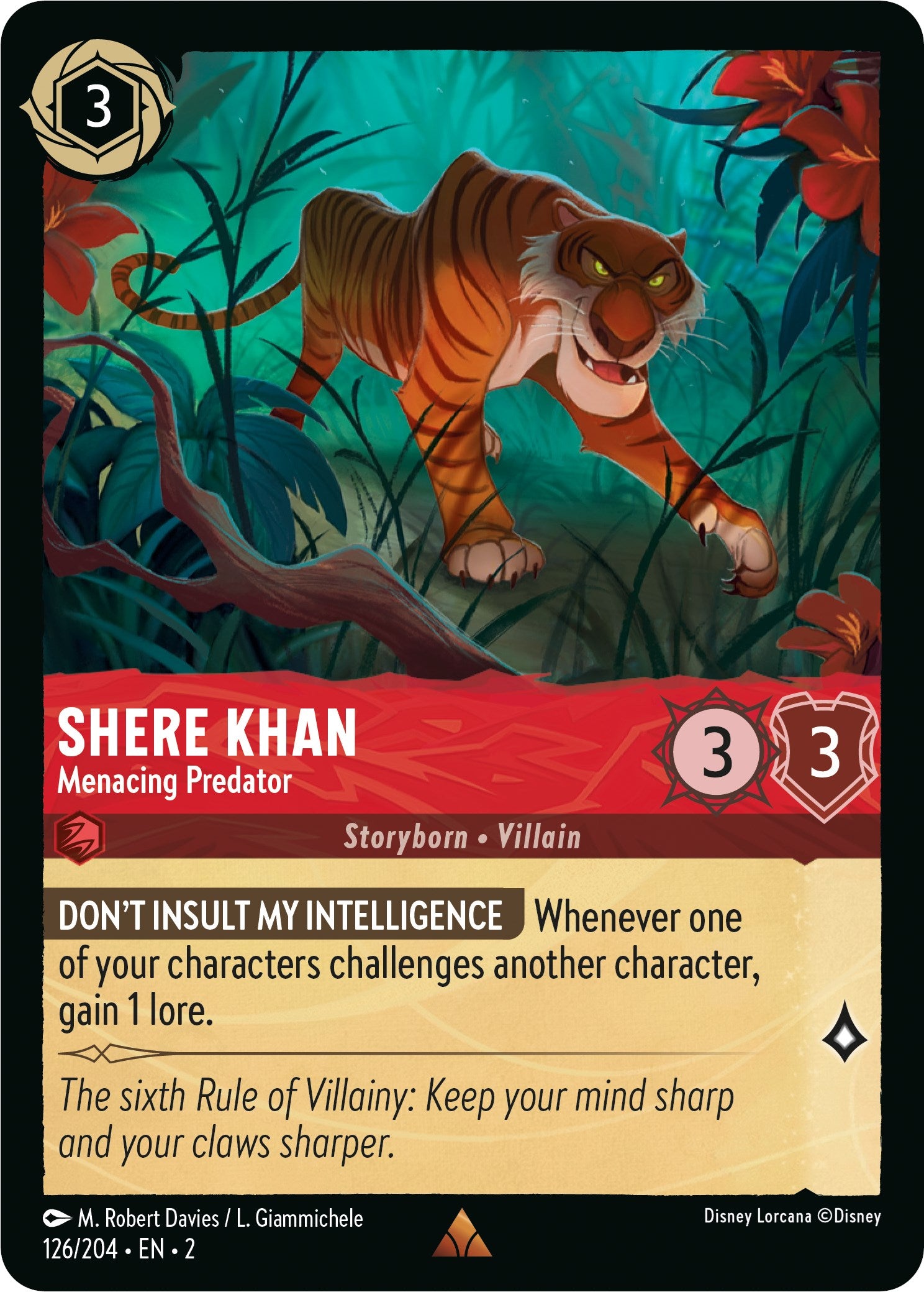 Shere Khan - Menacing Predator (126/204) [Rise of the Floodborn] | Yard's Games Ltd