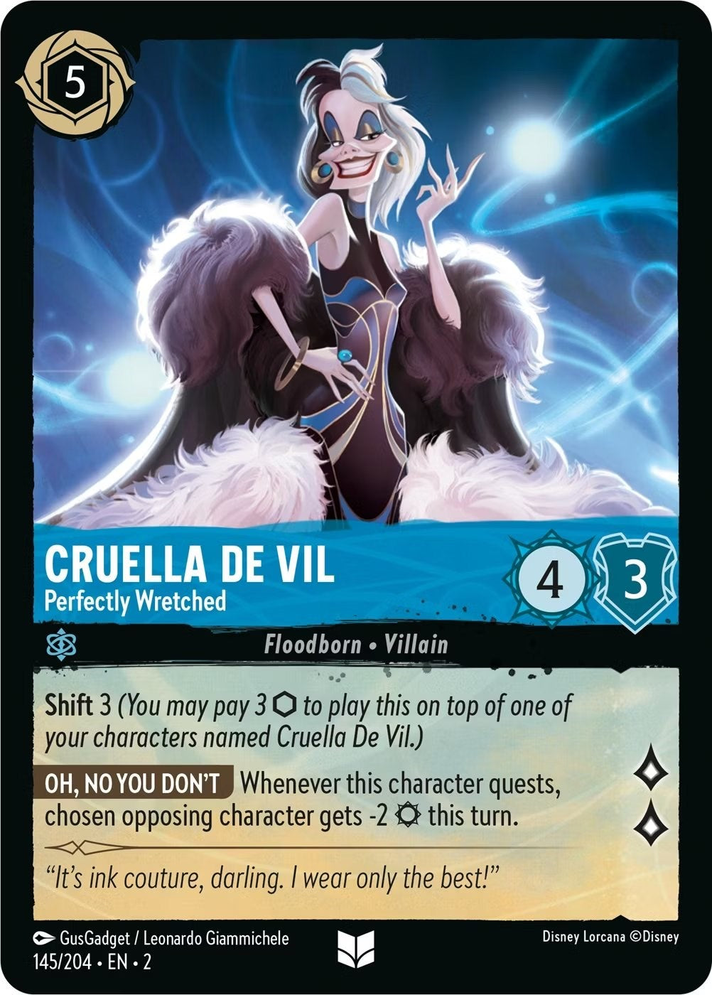 Cruella De Vil - Perfectly Wretched (145/204) [Rise of the Floodborn] | Yard's Games Ltd