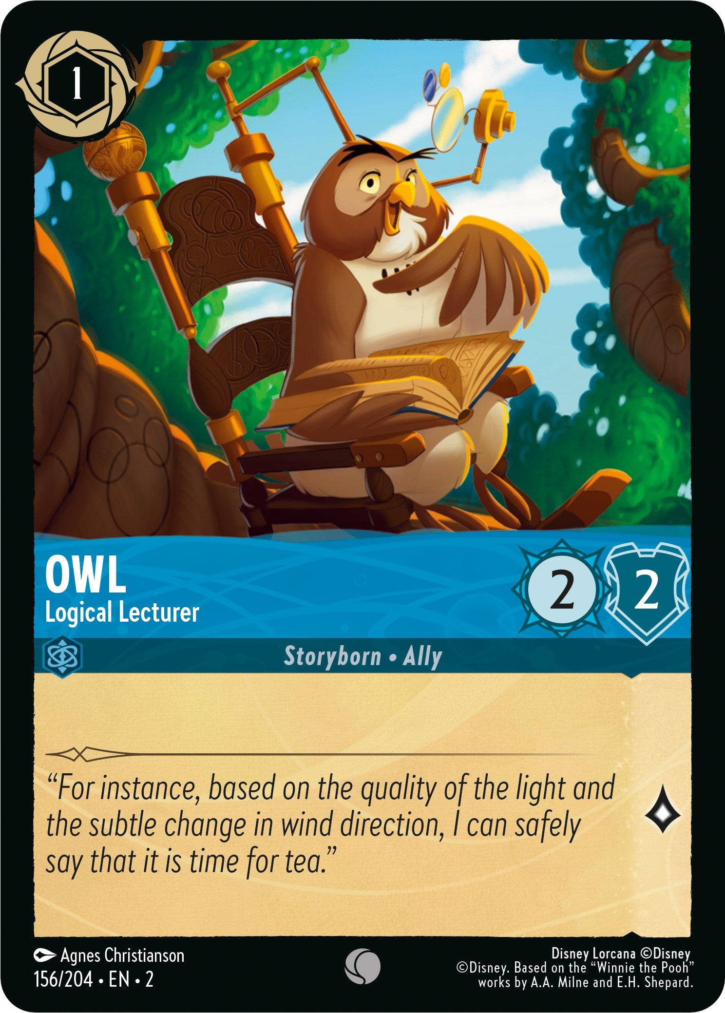 Owl - Logical Lecturer (156/204) [Rise of the Floodborn] | Yard's Games Ltd