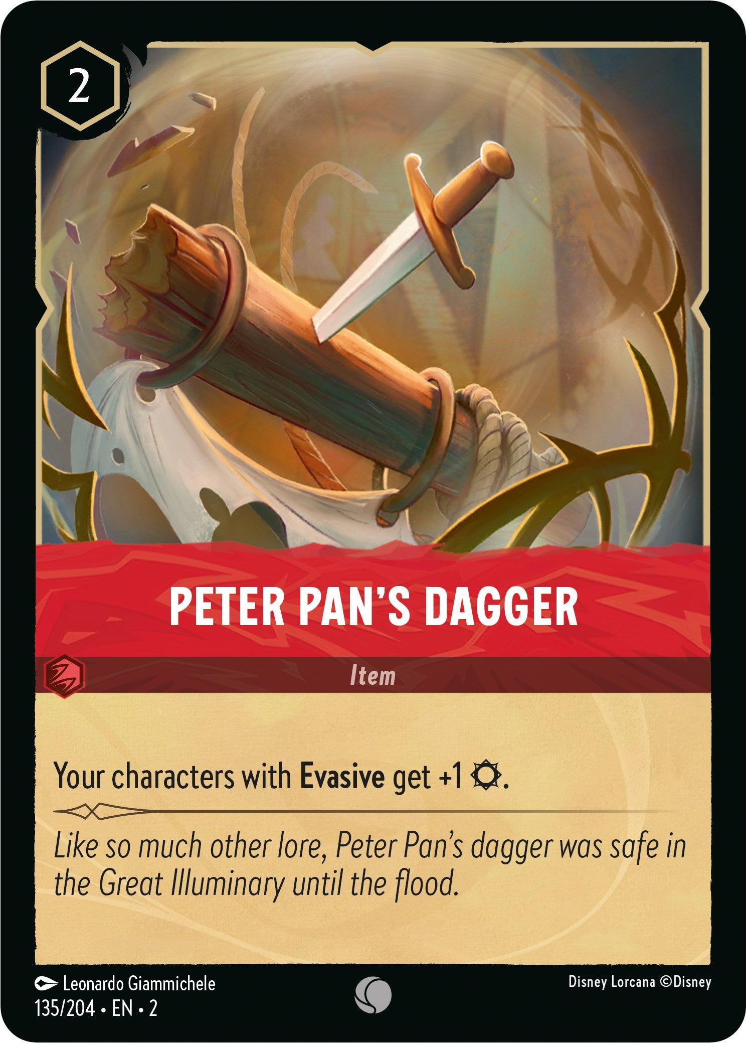 Peter Pan's Dagger (135/204) [Rise of the Floodborn] | Yard's Games Ltd