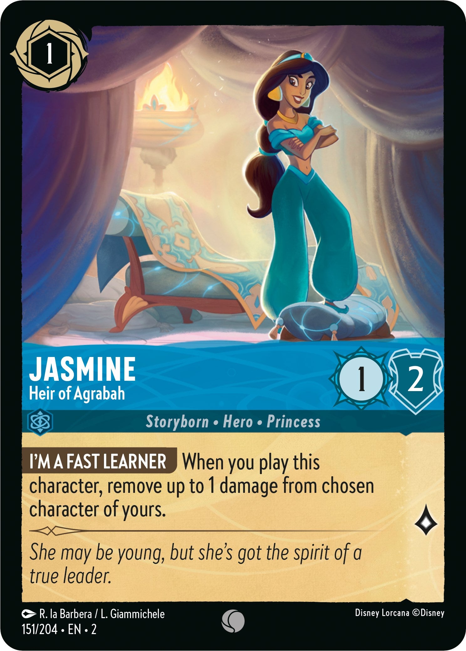 Jasmine - Heir of Agrabah (151/204) [Rise of the Floodborn] | Yard's Games Ltd