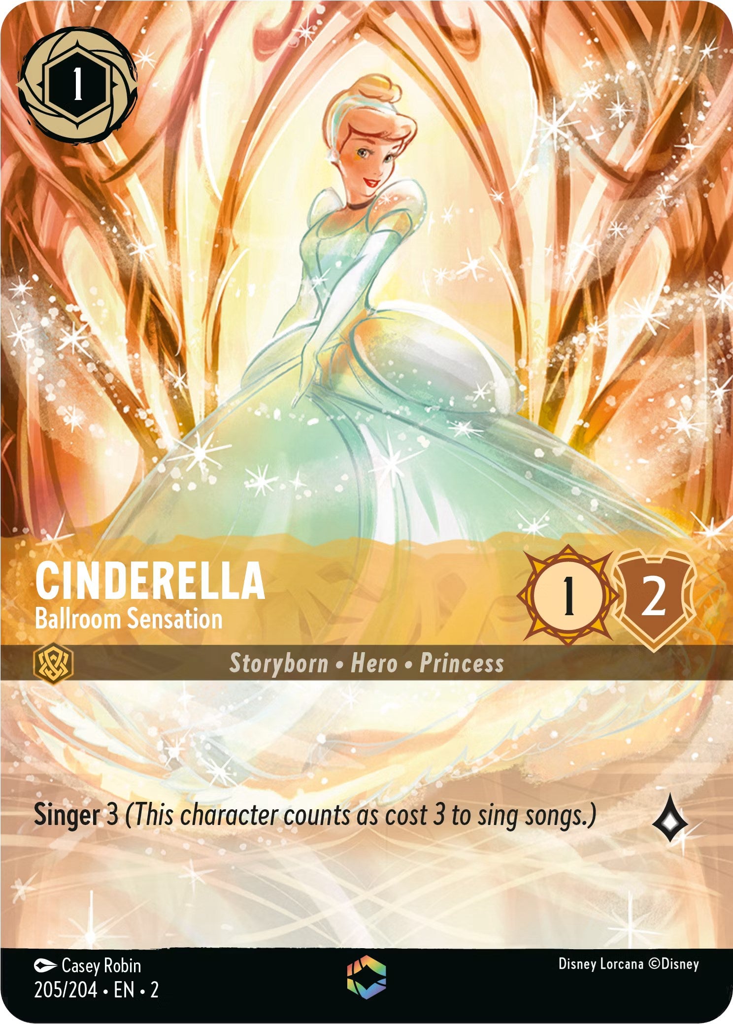 Cinderella - Ballroom Sensation (Enchanted) (205/204) [Rise of the Floodborn] | Yard's Games Ltd