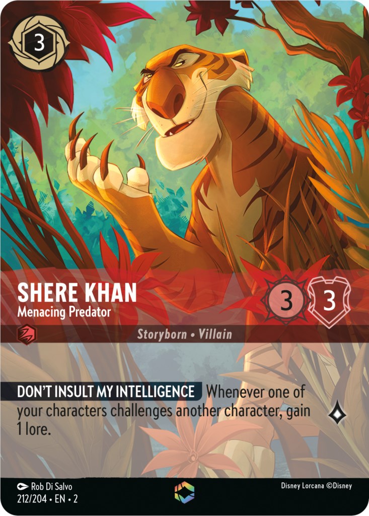 Shere Khan - Menacing Predator (Enchanted) (212/204) [Rise of the Floodborn] | Yard's Games Ltd