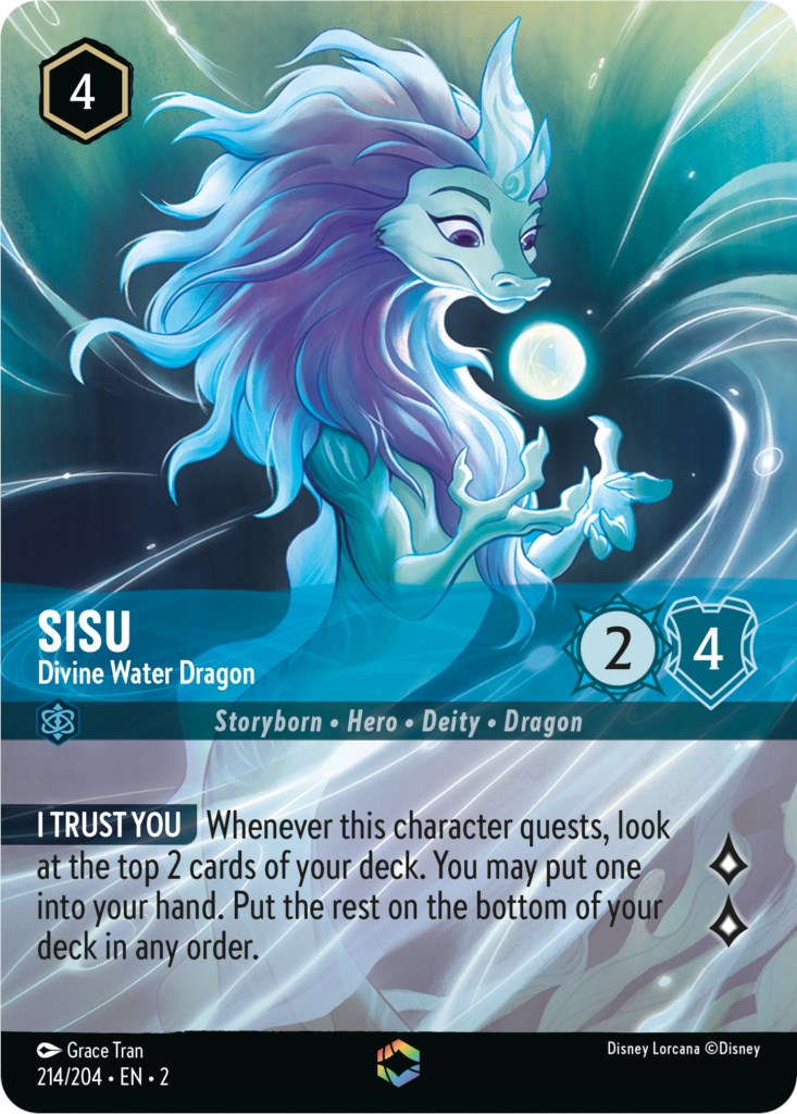 Sisu - Divine Water Dragon (Enchanted) (214/204) [Rise of the Floodborn] | Yard's Games Ltd