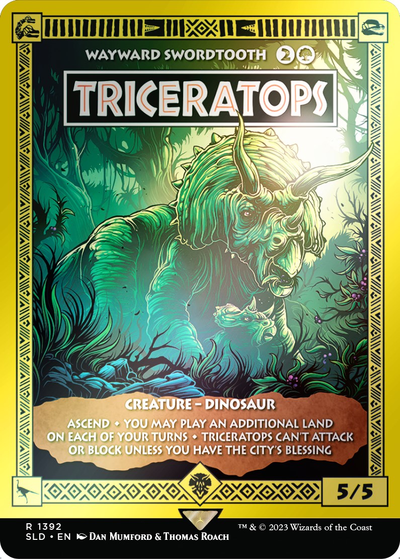 Triceratops - Wayward Swordtooth (Rainbow Foil) [Secret Lair Drop Series] | Yard's Games Ltd