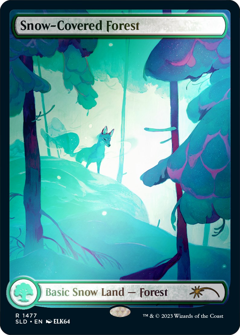 Snow-Covered Forest (1477) (Rainbow Foil) [Secret Lair Drop Series] | Yard's Games Ltd