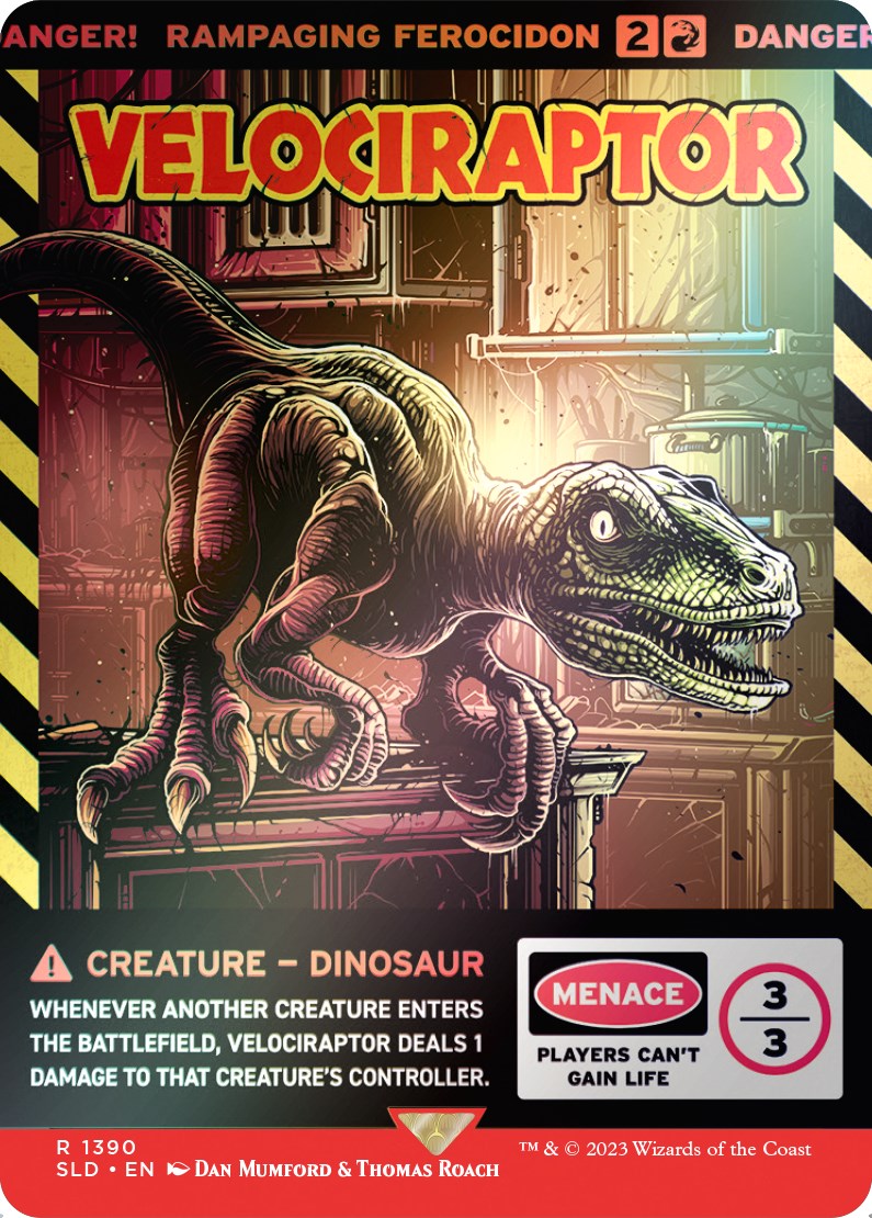 Velociraptor - Rampaging Ferocidon (Rainbow Foil) [Secret Lair Drop Series] | Yard's Games Ltd