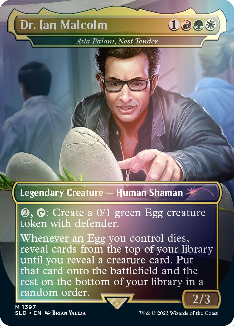 Dr. Ian Malcolm - Atla Palani, Nest Tender (Rainbow Foil) [Secret Lair Drop Series] | Yard's Games Ltd