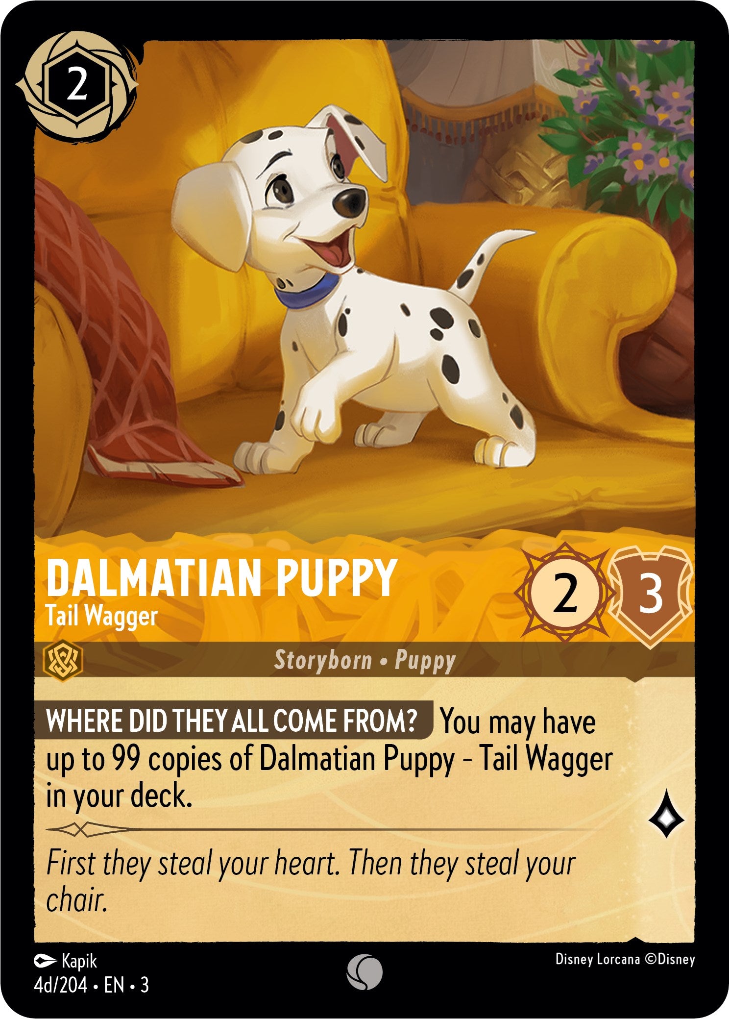 Dalmatian Puppy - Tail Wagger (4d) (4d/204) [Into the Inklands] | Yard's Games Ltd