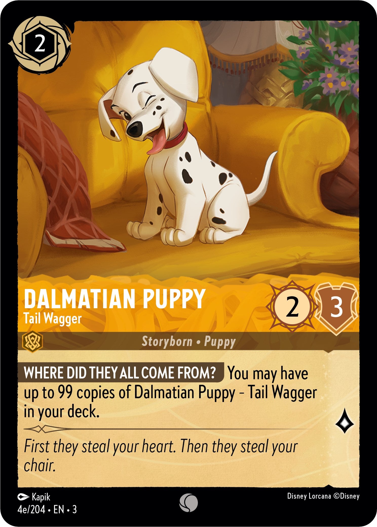 Dalmatian Puppy - Tail Wagger (4e) (4e/204) [Into the Inklands] | Yard's Games Ltd