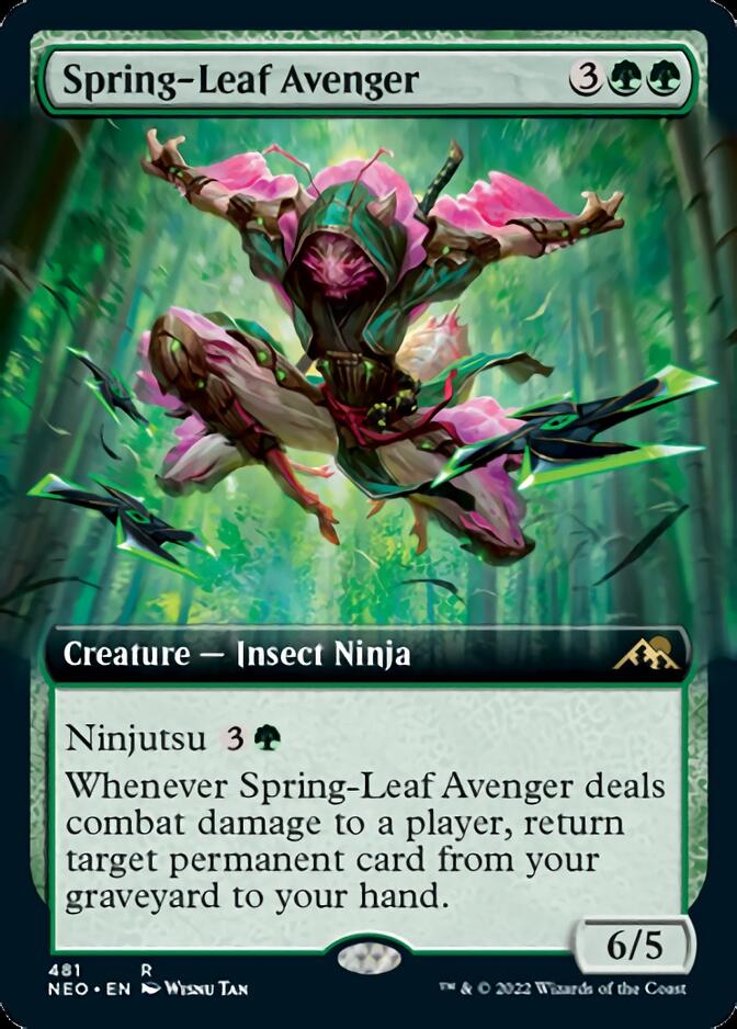 Spring-Leaf Avenger (Extended Art) [Kamigawa: Neon Dynasty] | Yard's Games Ltd