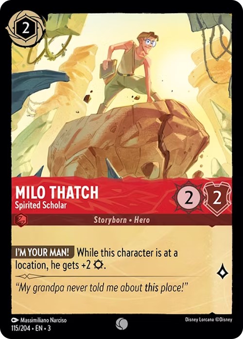 Milo Thatch - Spirited Scholar (115/204) [Into the Inklands] | Yard's Games Ltd