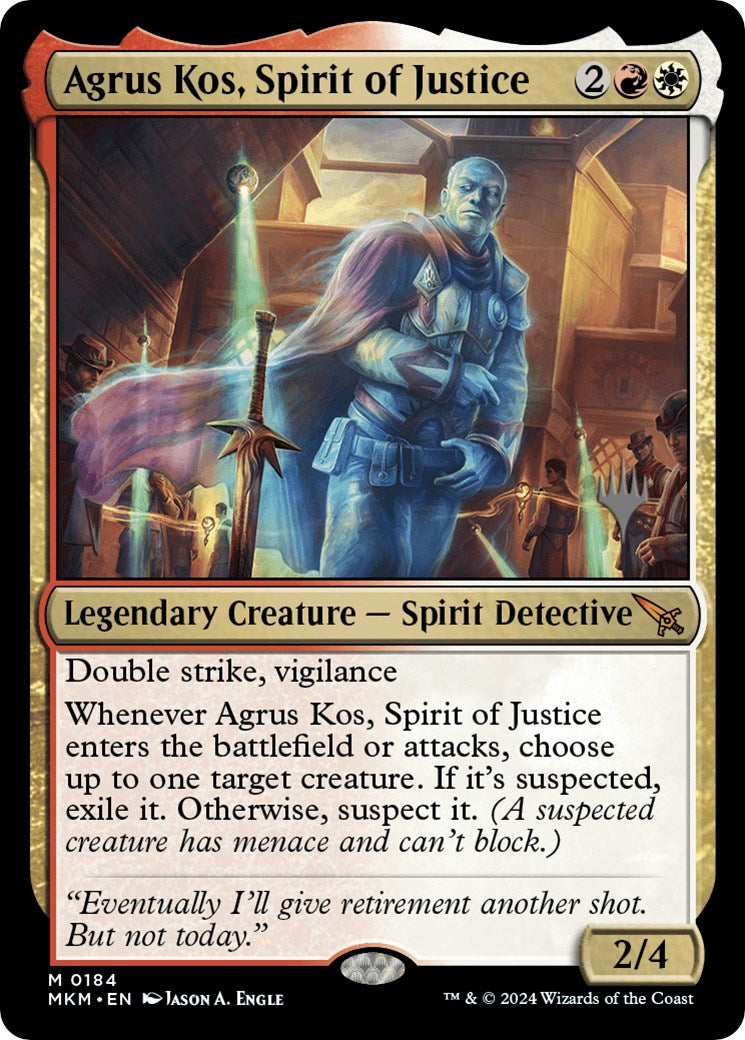 Agrus Kos, Spirit of Justice (Promo Pack) [Murders at Karlov Manor Promos] | Yard's Games Ltd