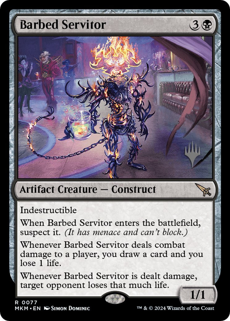 Barbed Servitor (Promo Pack) [Murders at Karlov Manor Promos] | Yard's Games Ltd