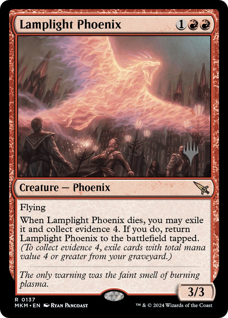 Lamplight Phoenix (Promo Pack) [Murders at Karlov Manor Promos] | Yard's Games Ltd