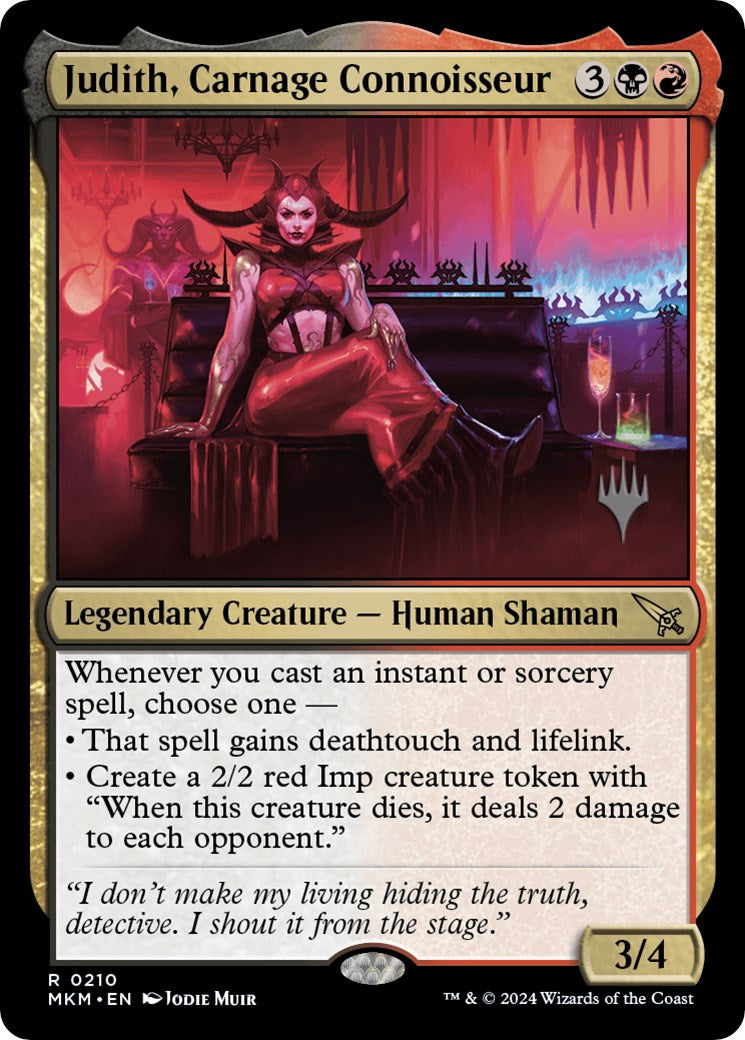 Judith, Carnage Connoisseur (Promo Pack) [Murders at Karlov Manor Promos] | Yard's Games Ltd