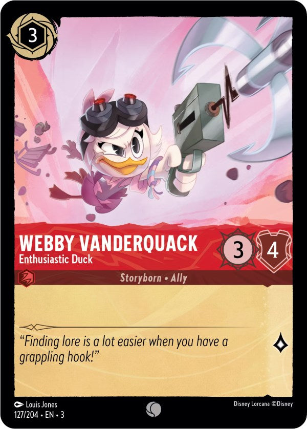 Webby Vanderquack - Enthusiastic Duck (127/204) [Into the Inklands] | Yard's Games Ltd