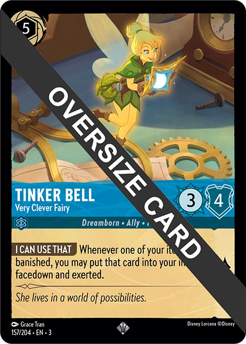 Tinker Bell - Very Clever Fairy (Oversized) (157/204) [Into the Inklands] | Yard's Games Ltd