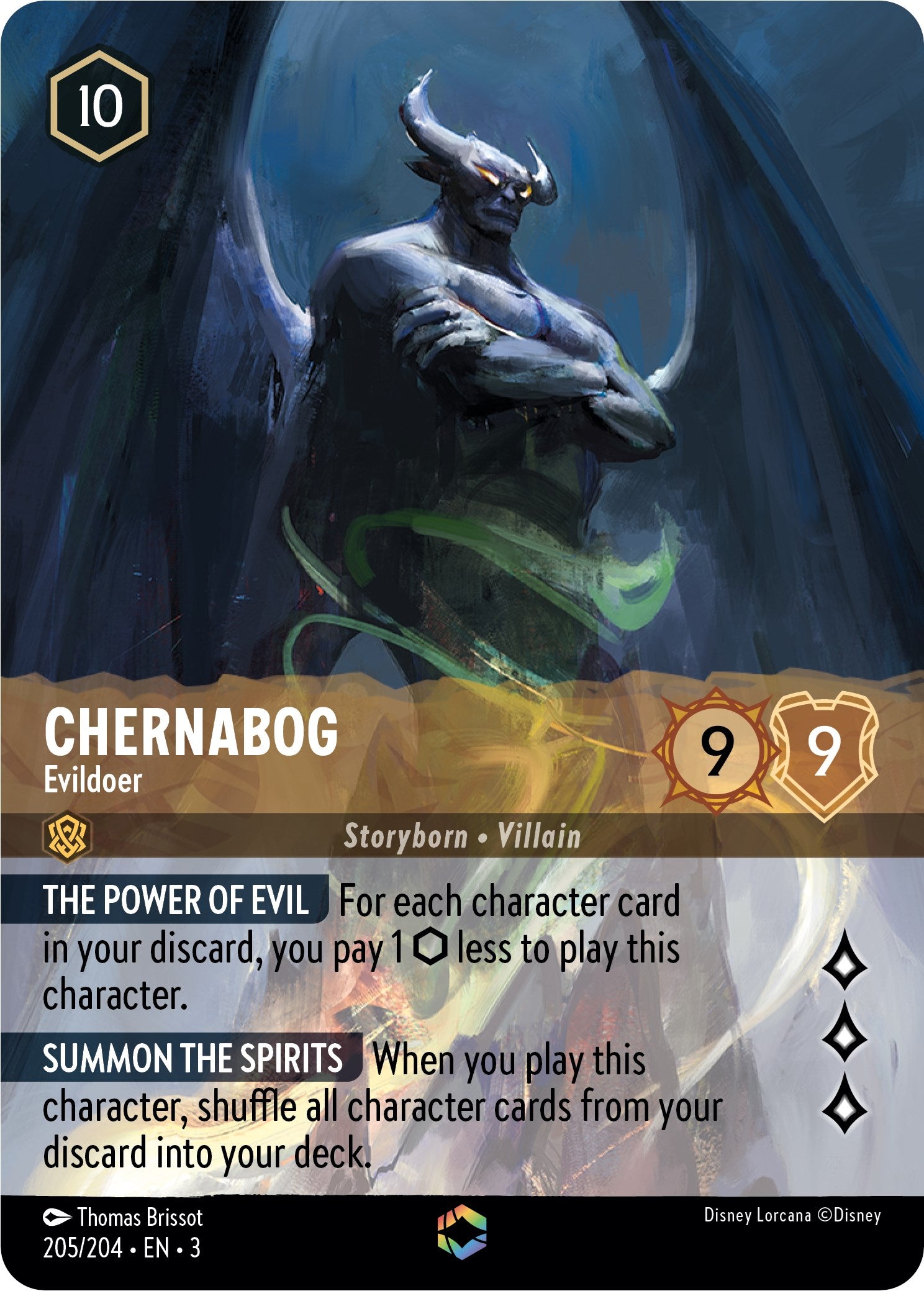 Chernabog - Evildoer (Alternate Art) (205/204) [Into the Inklands] | Yard's Games Ltd