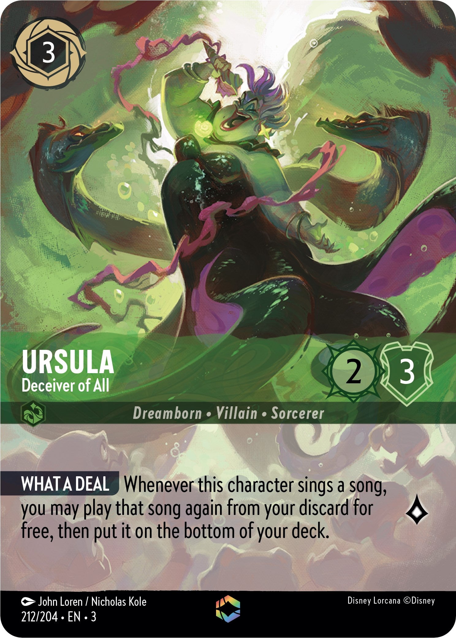 Ursula - Deceiver of All (Alternate Art) (212/204) [Into the Inklands] | Yard's Games Ltd