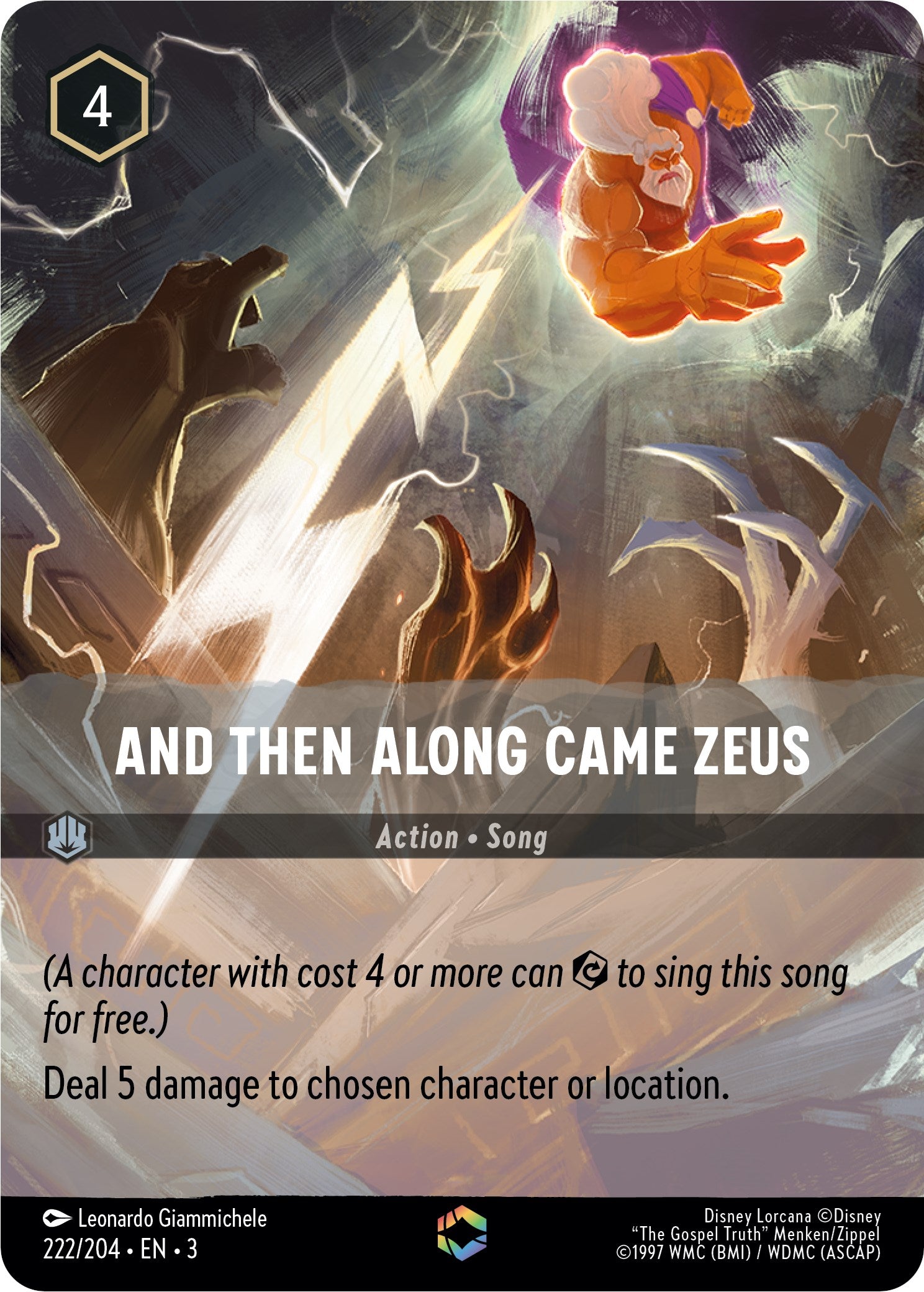 And Then Along Came Zeus (Alternate Art) (222/204) [Into the Inklands] | Yard's Games Ltd